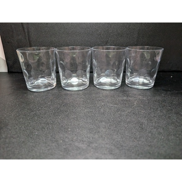 Pasabahce Mirage Double‎ Old Fashioned Tumblers Set Of 4, Circle Optics Glasses - Picture 1 of 9